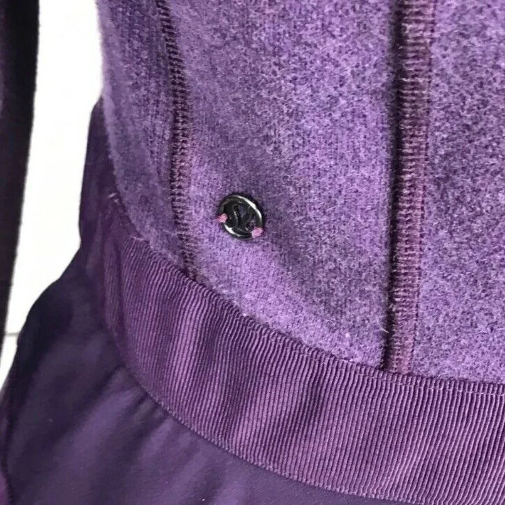 Lululemon Ruffled Up Pullover Sweatshirt HeatherDeep Zinfandel Winter Orchid 4 - Picture 7 of 7